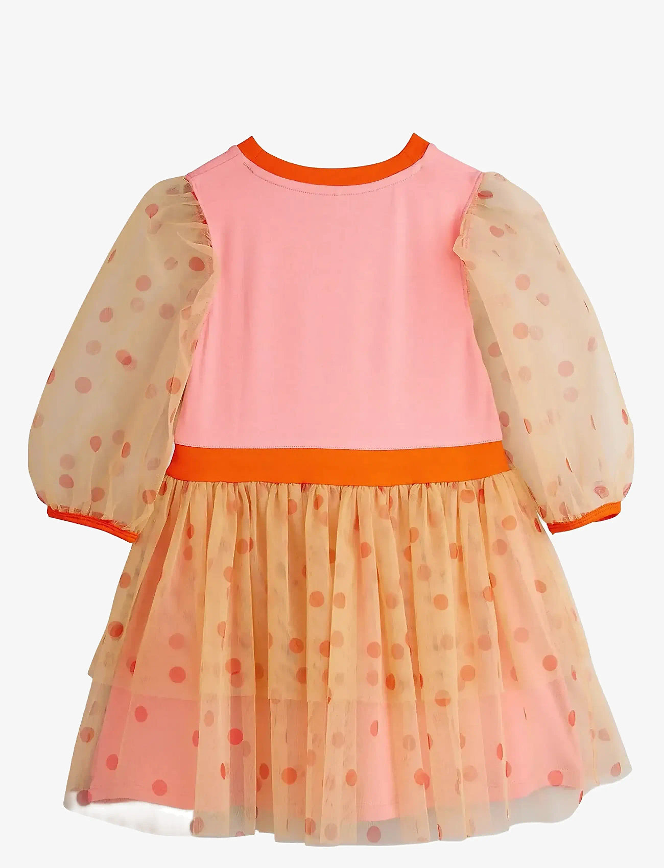 Mini Rodini - Dotted tulle dress - festklänningar - pink - 1