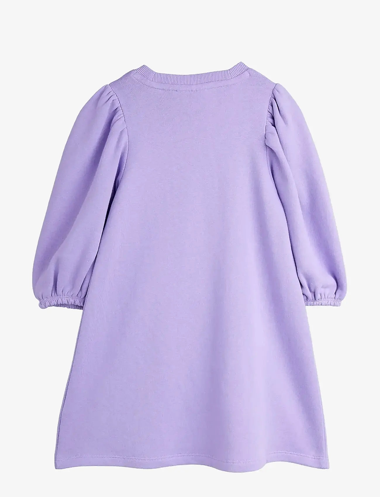 Mini Rodini - Cat with bowtie chenille sweatdress - langärmelige babykleider - purple - 1