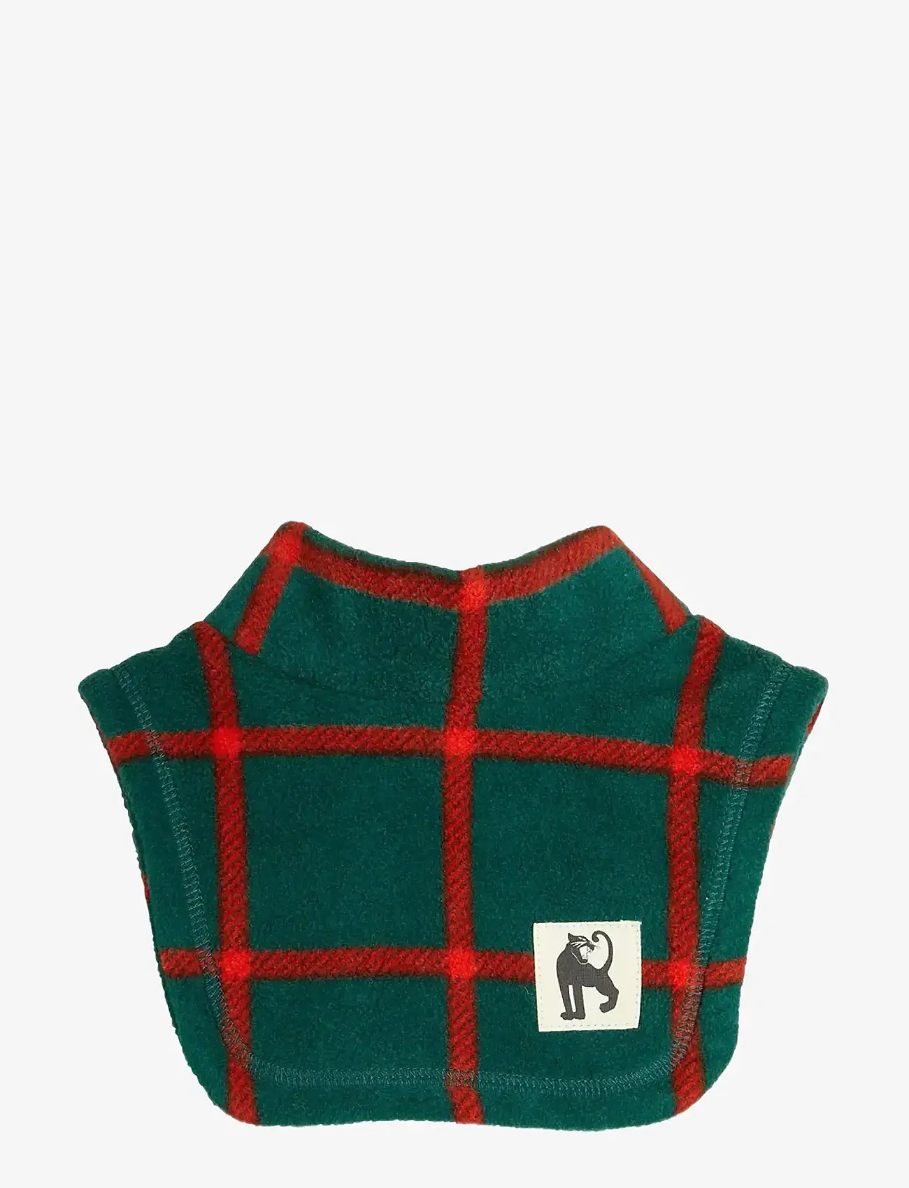 Mini Rodini - Plaid aop fleece turtleneck - halsvärmare - green - 0