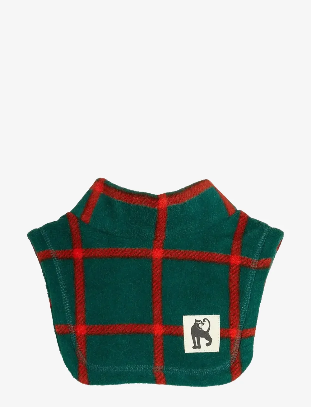 Mini Rodini - Plaid aop fleece turtleneck - halsedisse - green - 0