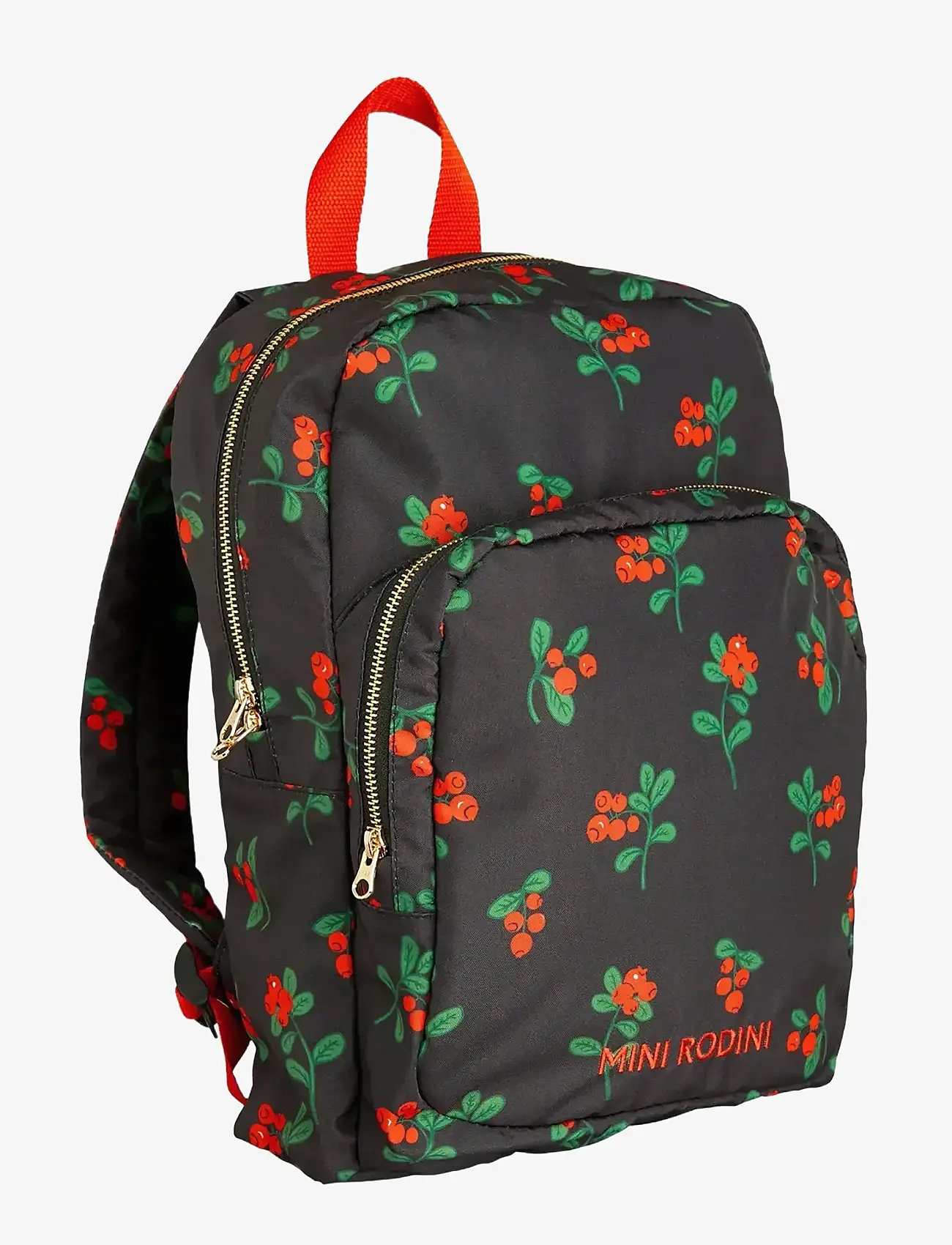 Mini Rodini - Lingonberries aop backpack - rygsække - black - 0