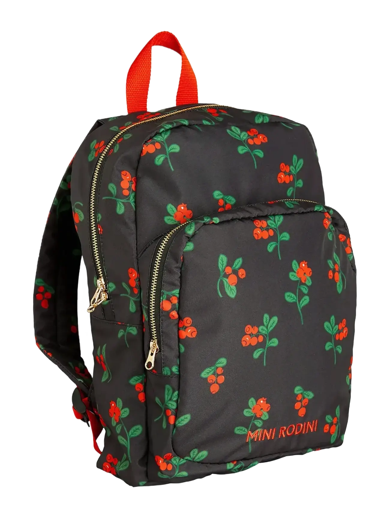 Mini Rodini Lingonberries aop backpack - Accessoires - BLACK / black