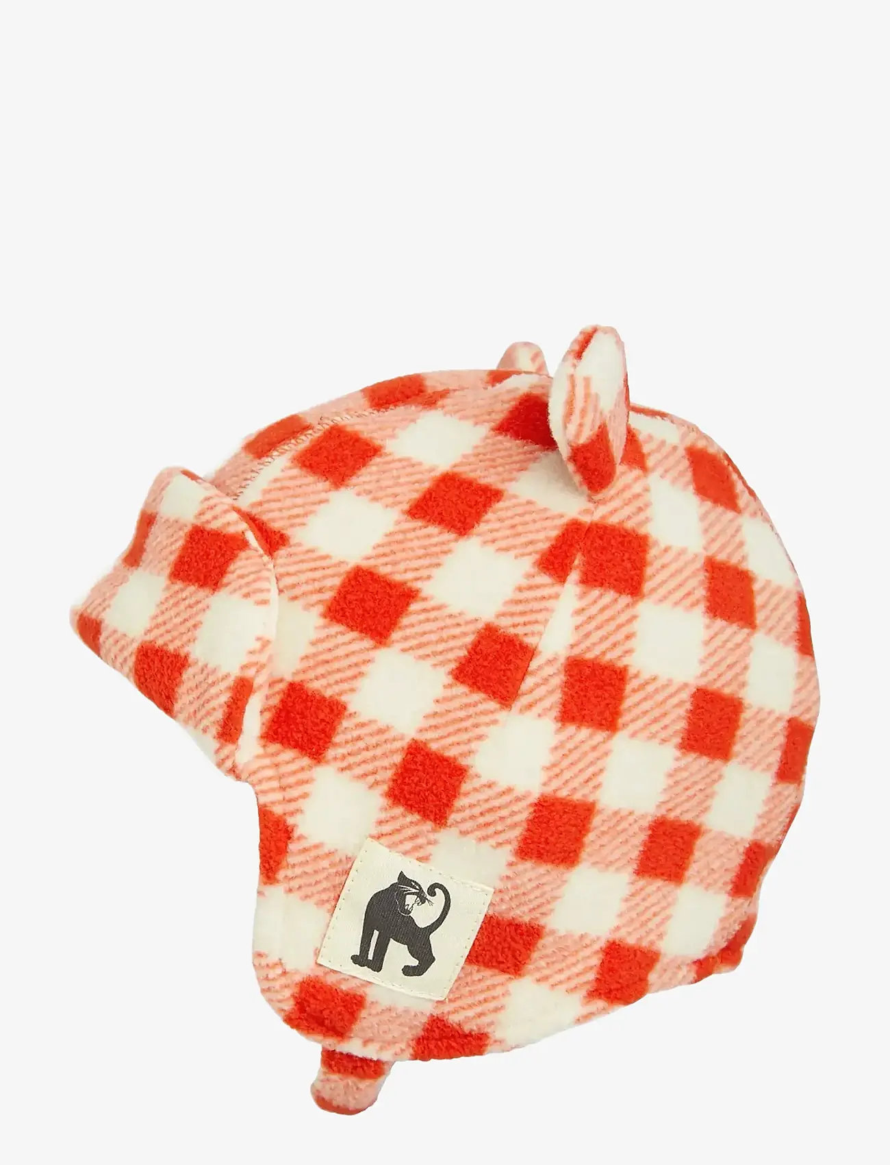 Mini Rodini - Gingham aop fleece hat - red - 0
