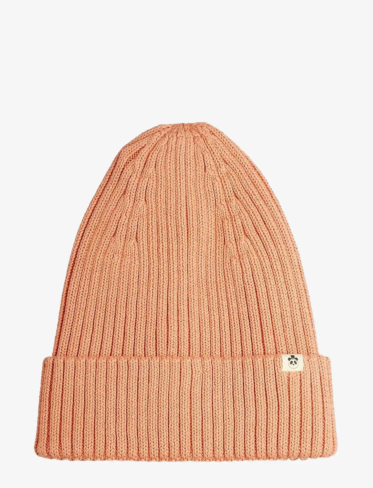 Mini Rodini - Knitted rib fold up hat - beanies - pink - 0