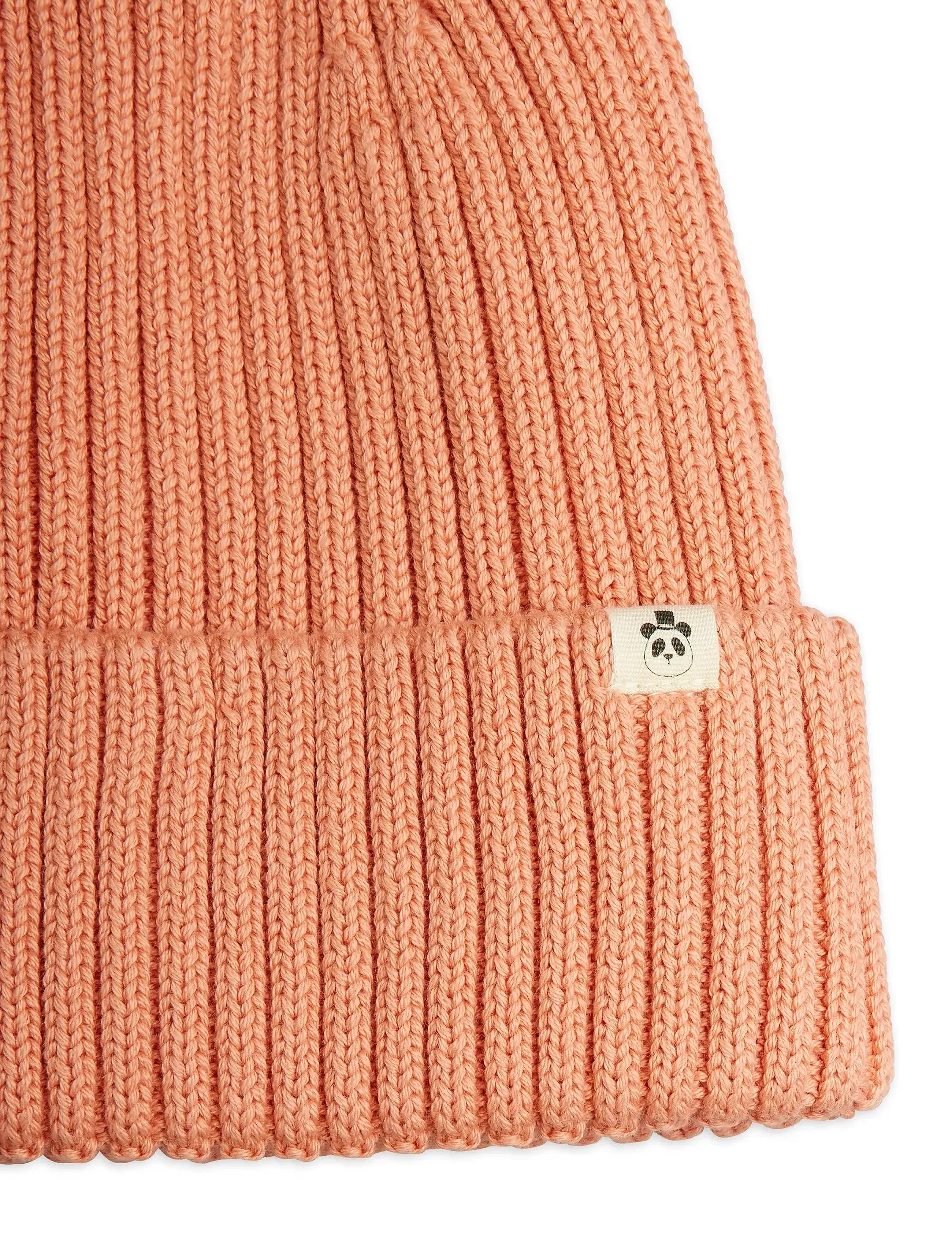 Mini Rodini - Knitted rib fold up hat - laveste priser - pink - 1