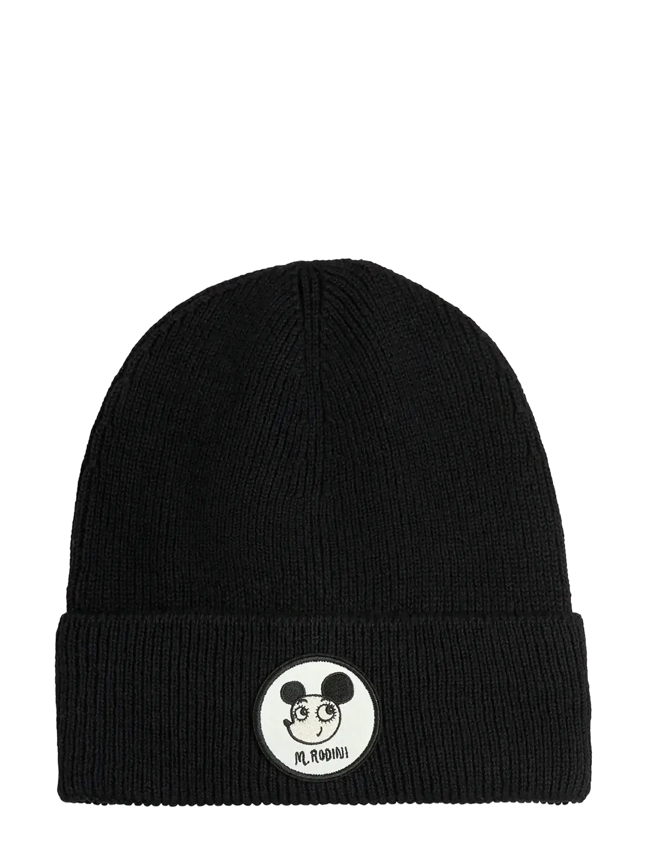 MINI RODINI Ritzratz Patch Wolle Blend Pudelmütze Schwarz - 44/46 - Kinder