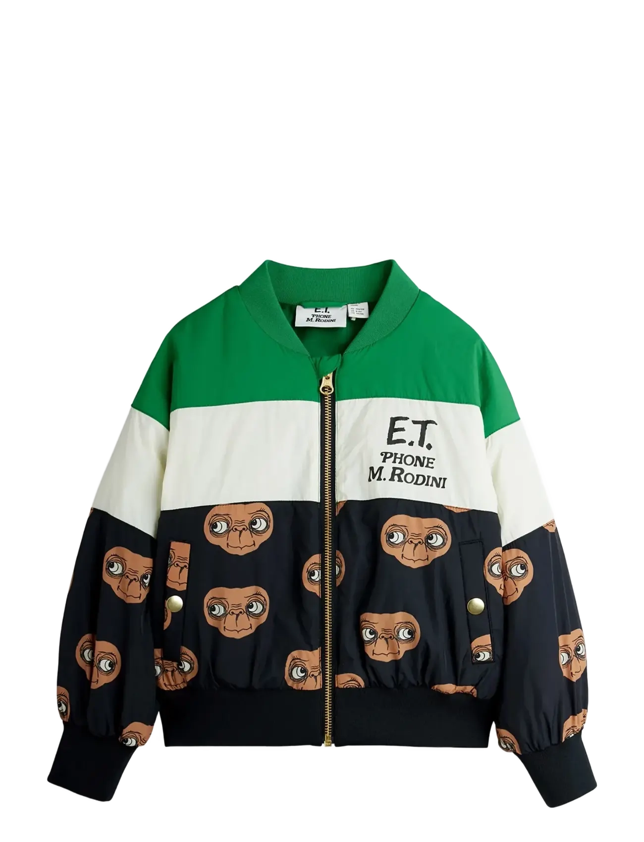 Mini Rodini E.t. Baseball Jacket, 104/110, Jackets & Coats, Grün - Light Jackets, Kinder