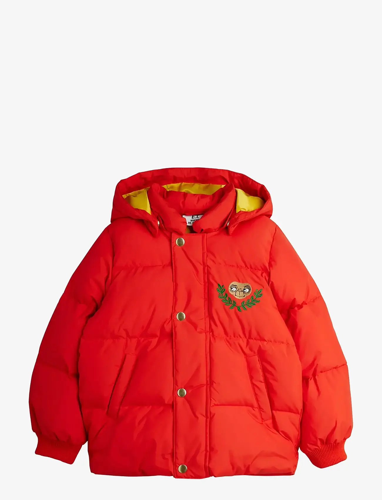 Mini Rodini - E.T emb hooded puffer - talvejope - red - 0