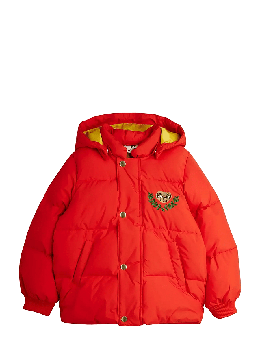 Mini Rodini - E.T emb hooded puffer - winterjacke - red - 0