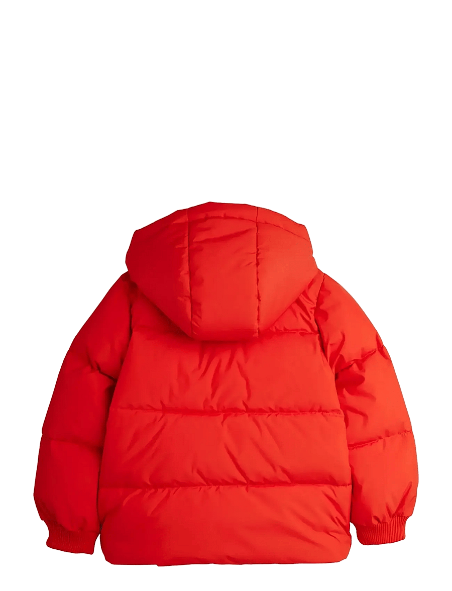 Mini Rodini - E.T emb hooded puffer - winterjacke - red - 1