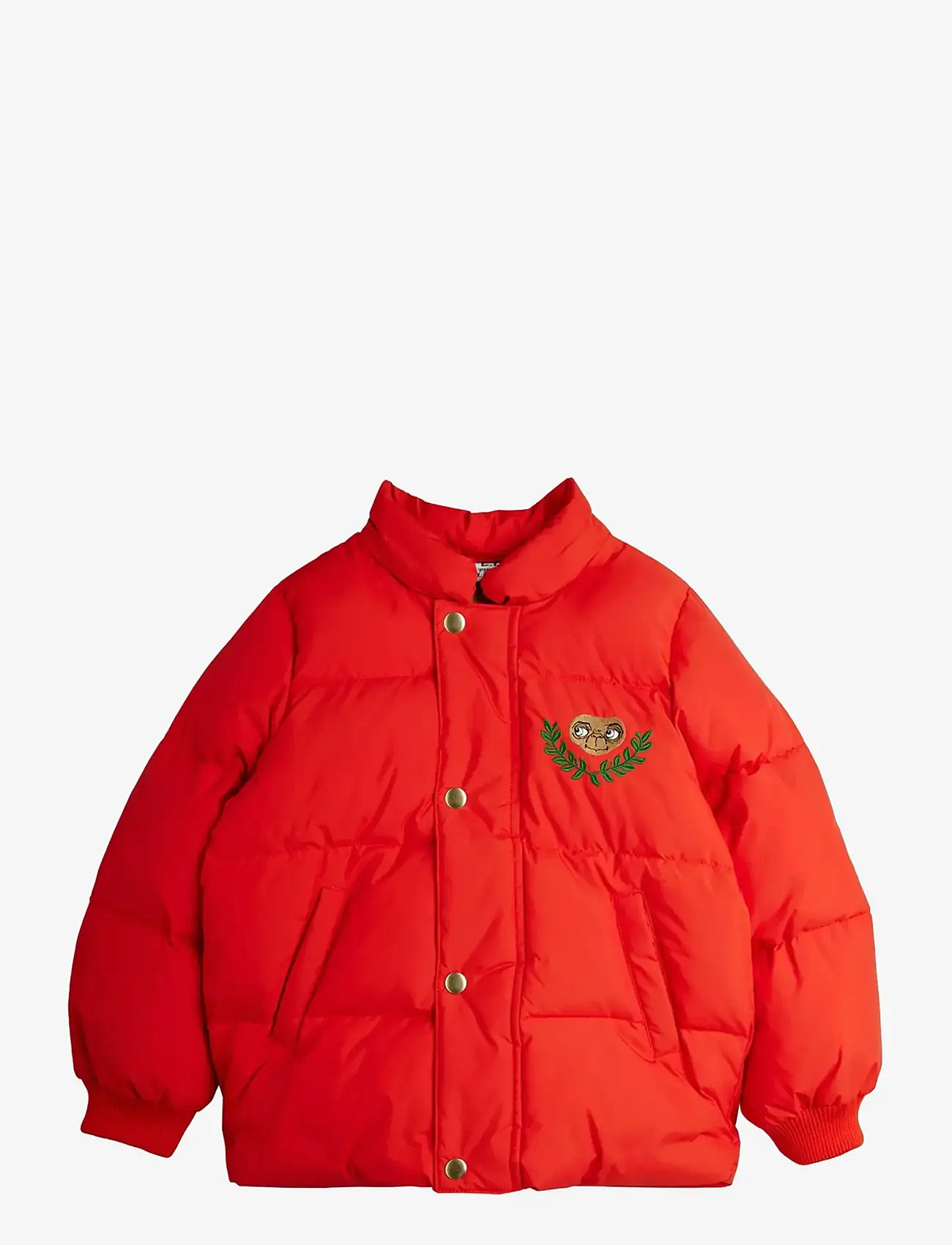 Mini Rodini - E.T emb hooded puffer - talvejope - red - 2