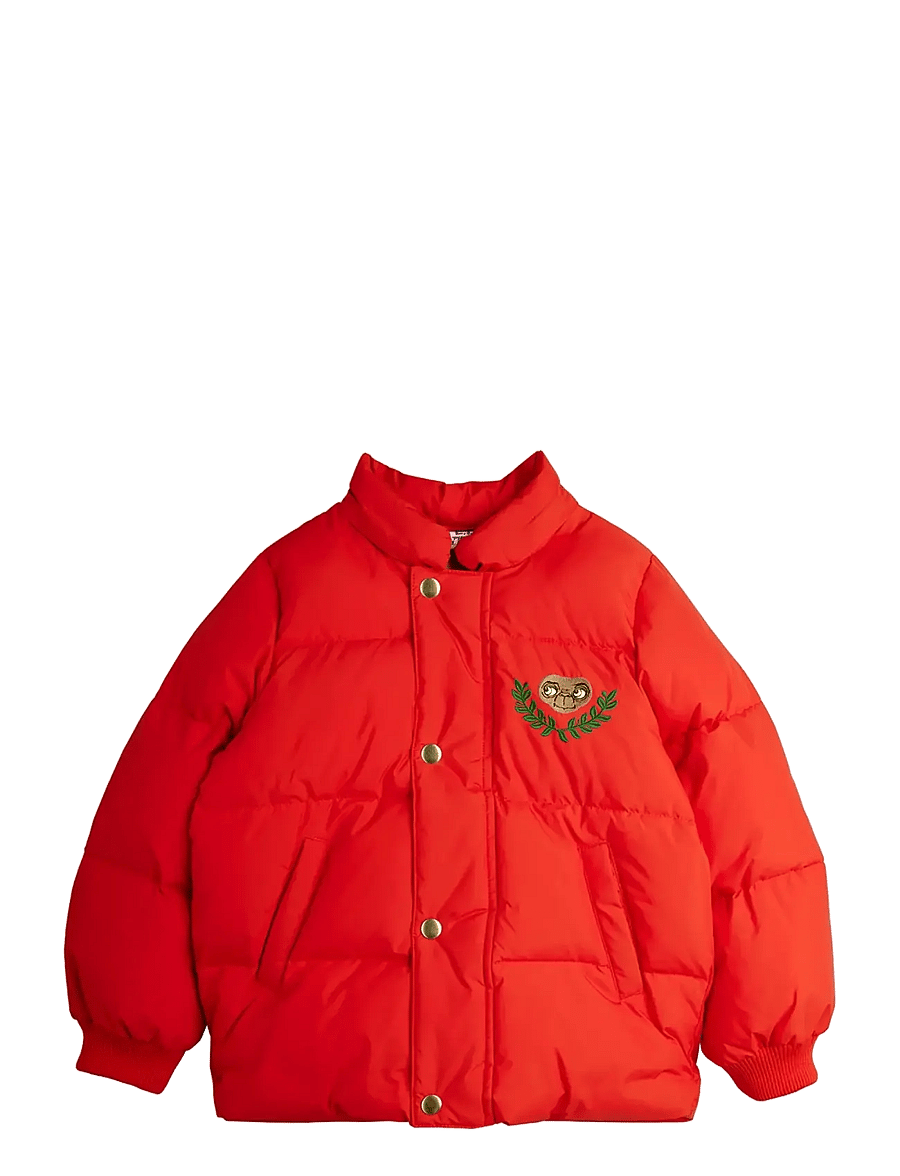 Mini Rodini - E.T emb hooded puffer - winterjacke - red - 2