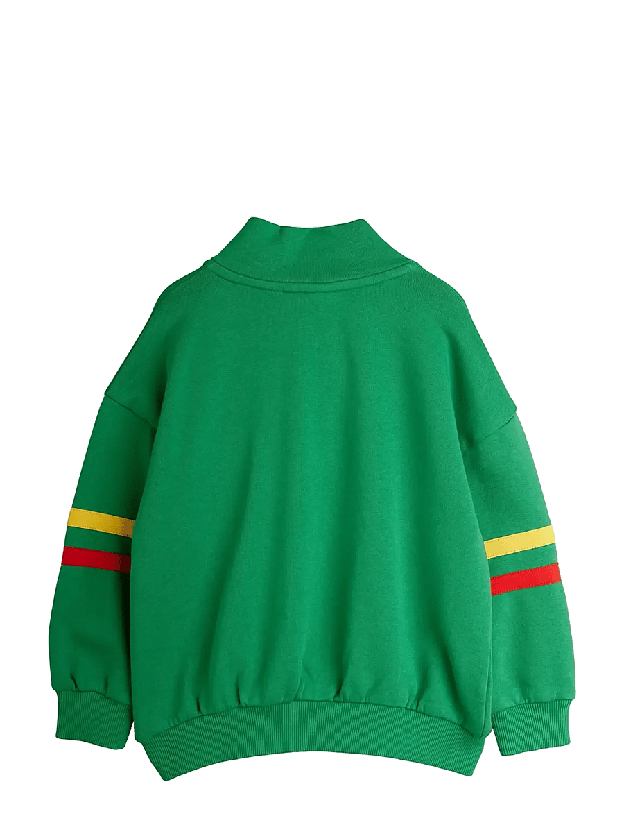 Mini Rodini - E.T emb halfzip sweatshirt - sweatshirts - green - 1