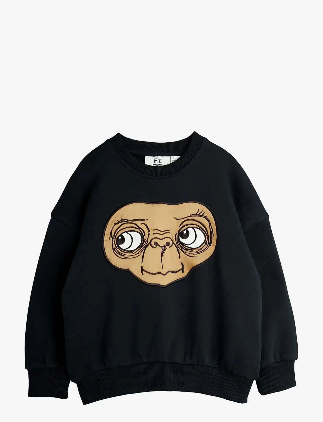 Mini Rodini - E.T application sweatshirt - sweatshirts - black - 0