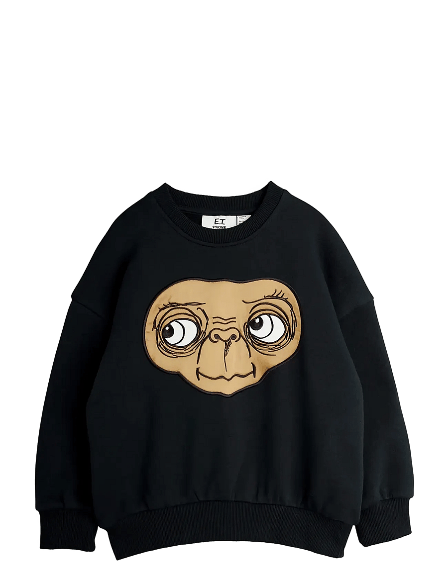 Mini Rodini - E.T application sweatshirt - sweatshirts - black - 0