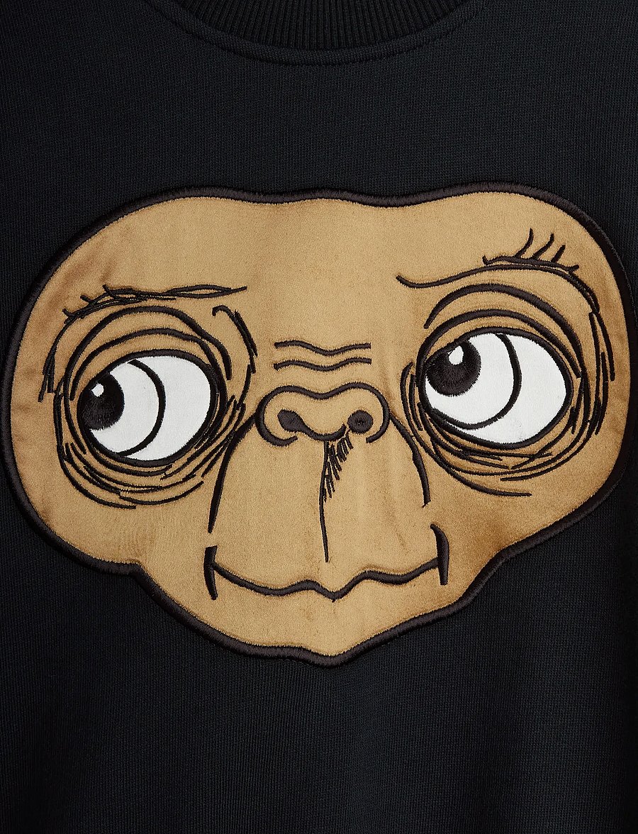 Mini Rodini - E.T application sweatshirt - sweatshirts - black - 2
