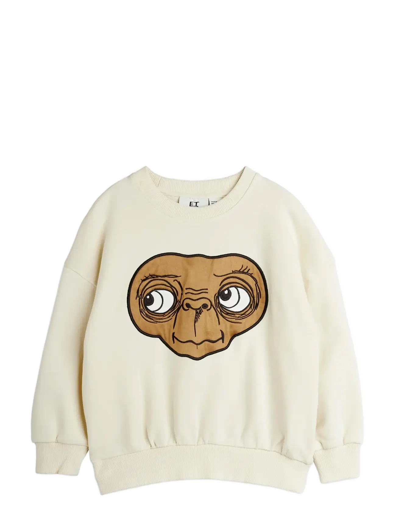 Mini Rodini E.t Application Sweatshirt, 104/110, Cream, Sweatshirts & Hættetrøjer > Sweatshirts, Børn