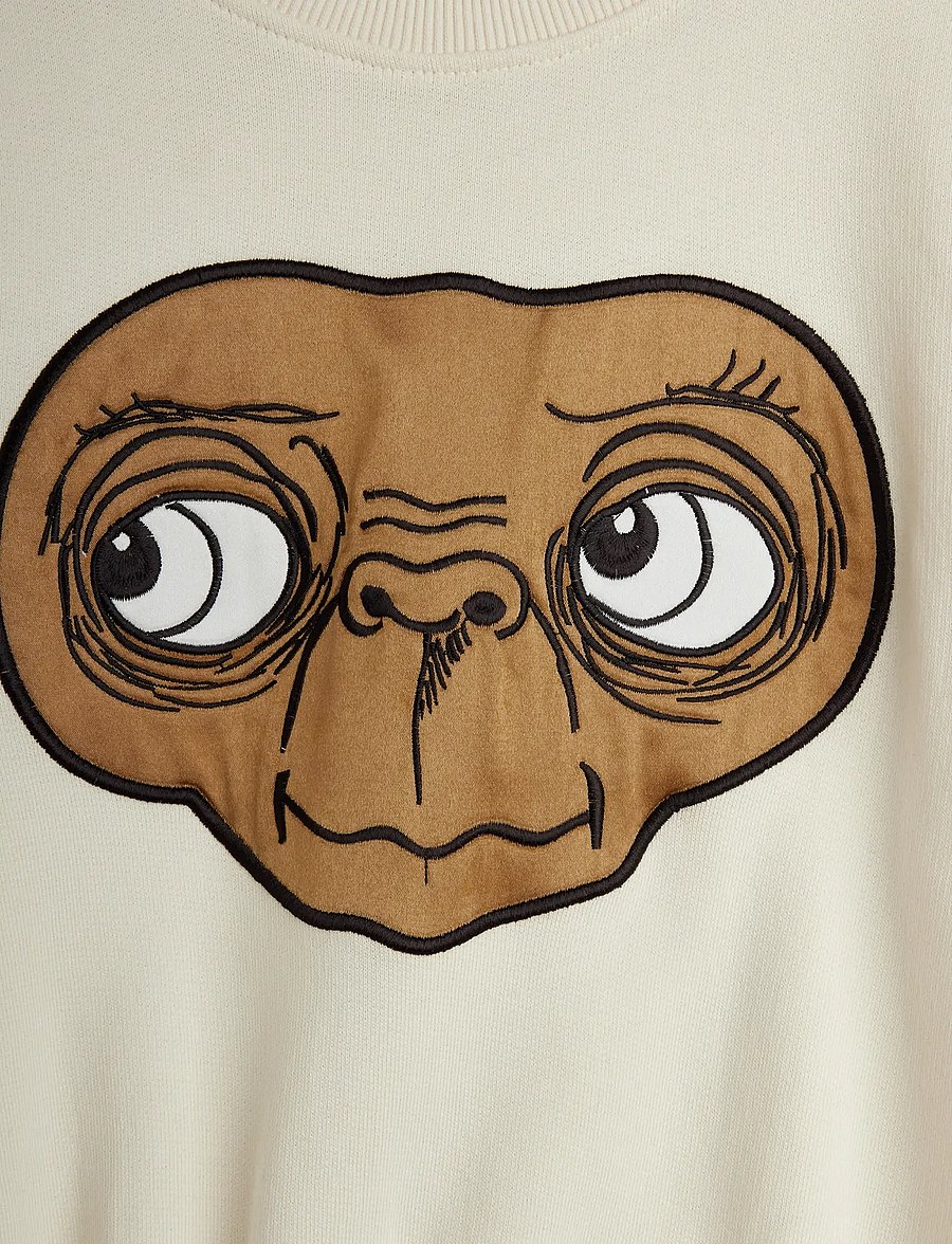 Mini Rodini - E.T application sweatshirt - dressipluusid - off-white - 2