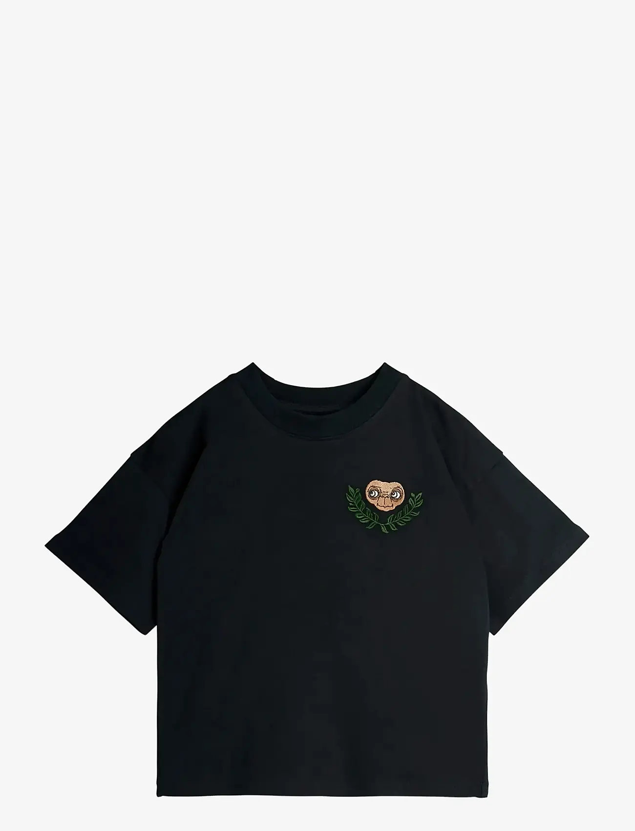 Mini Rodini - E.T emb ss tee - kortærmede t-shirts - black - 0