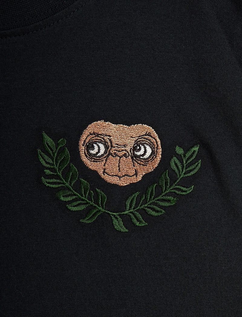 Mini Rodini - E.T emb ss tee - lühikeste varrukatega t-särgid - black - 2