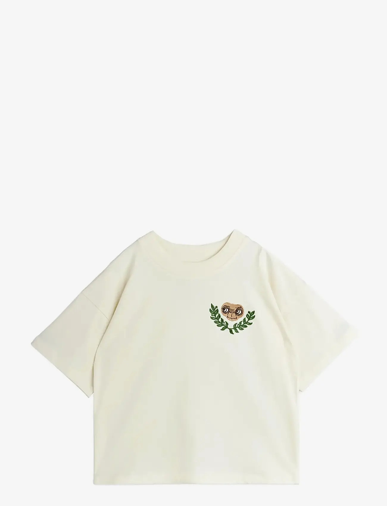 Mini Rodini - E.T emb ss tee - kortærmede t-shirts - off-white - 0