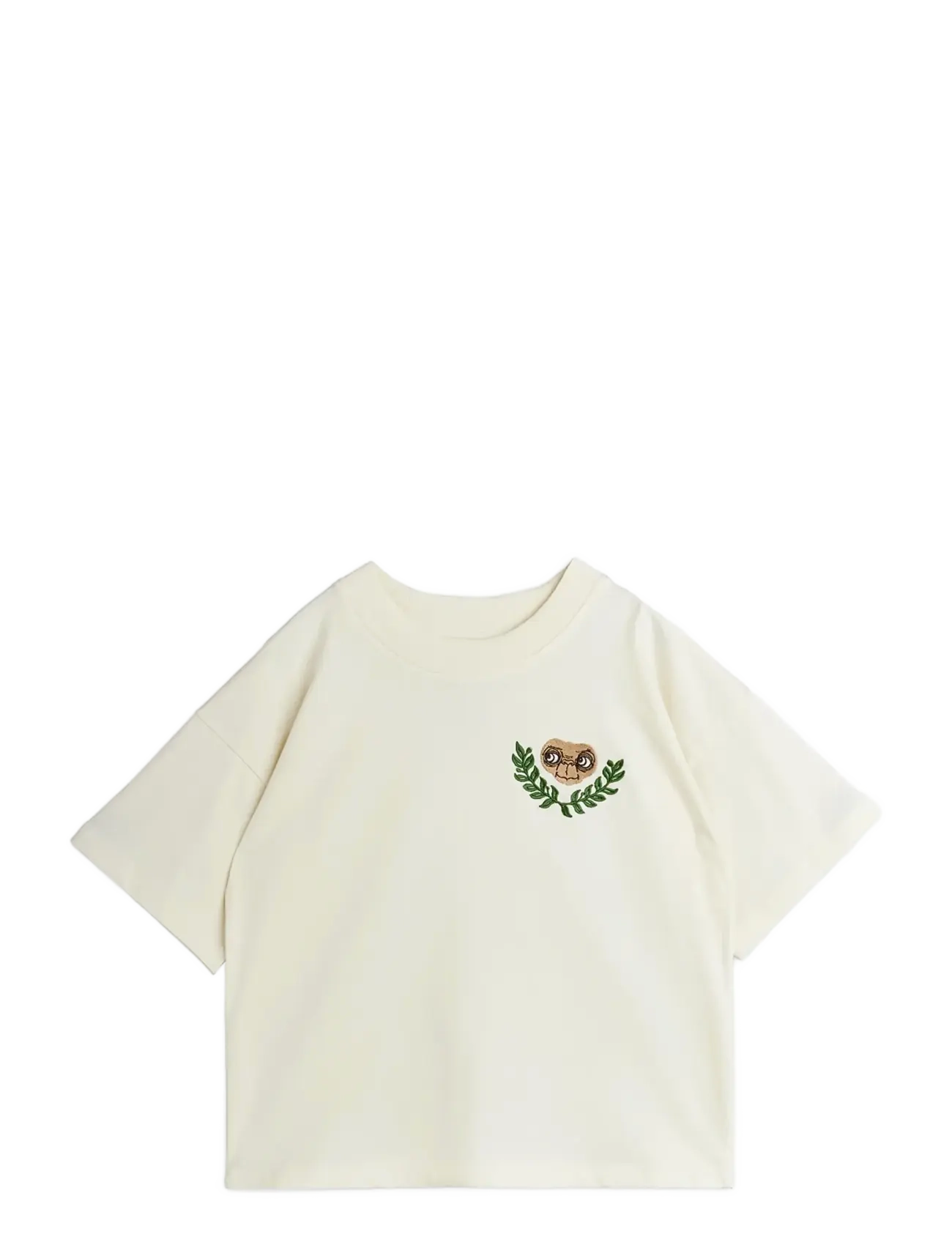Mini Rodini - E.T emb ss tee - lühikeste varrukatega t-särgid - off-white - 0