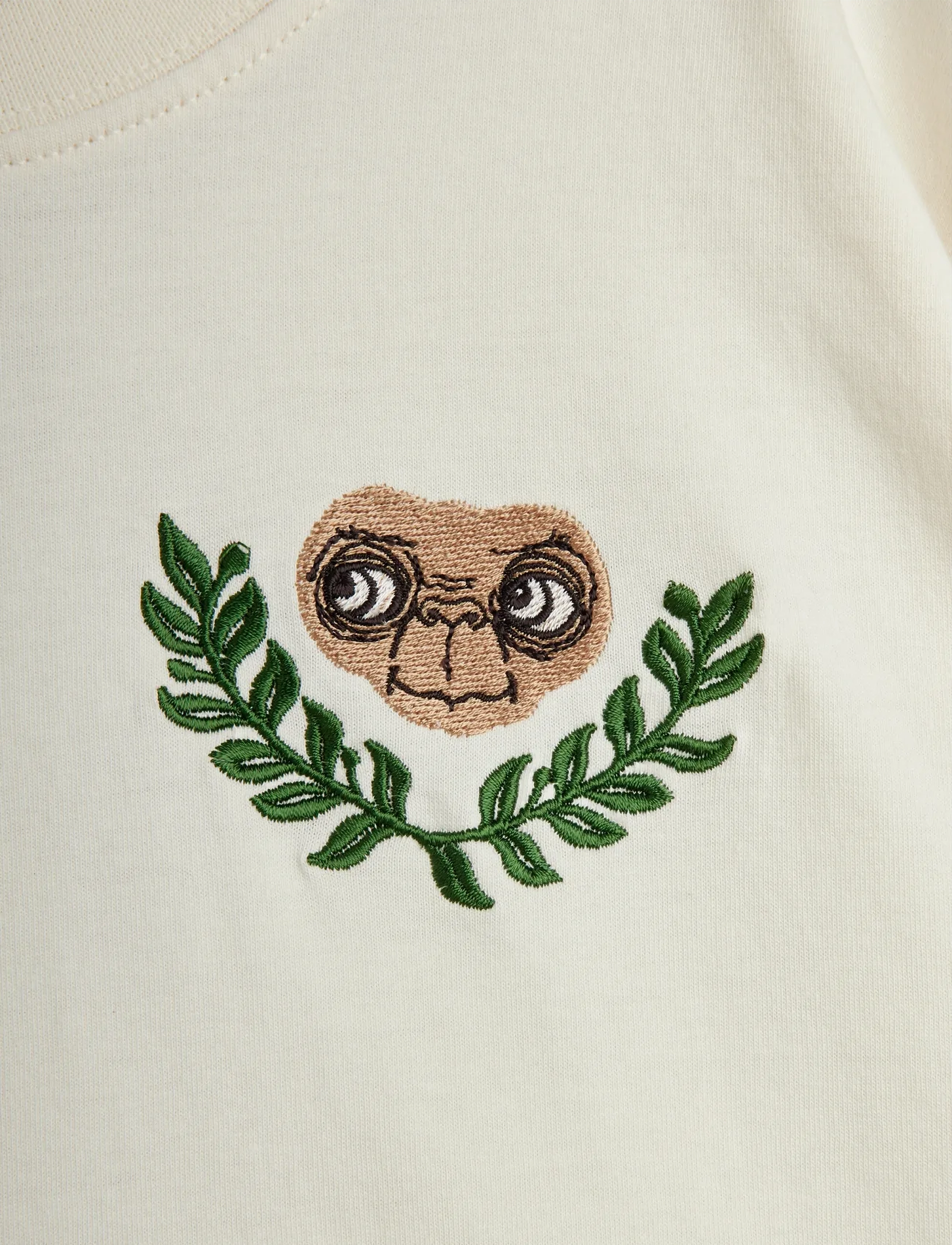 Mini Rodini - E.T emb ss tee - lühikeste varrukatega t-särgid - off-white - 2