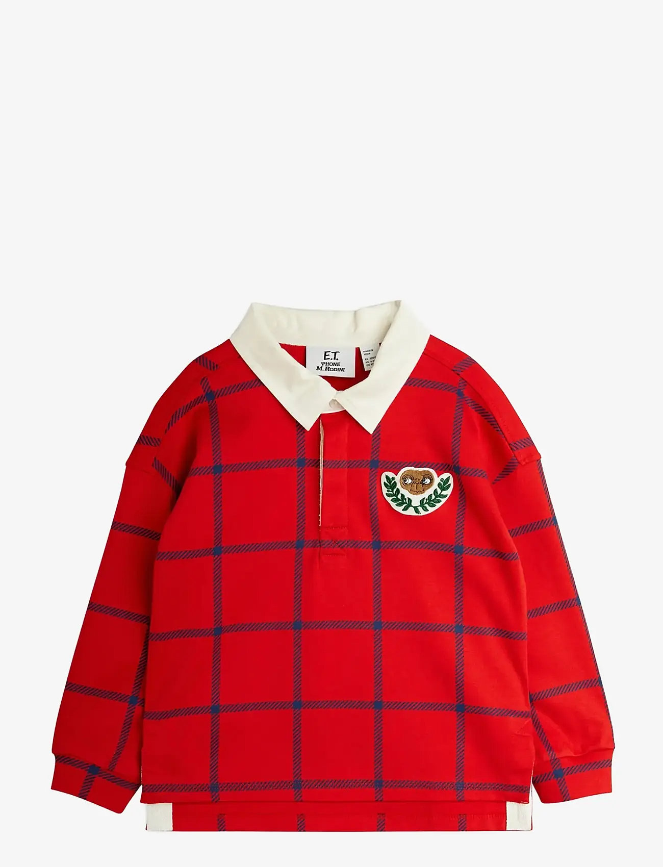 Mini Rodini - E.T patch rugby shirt - long-sleeved polos - red - 0