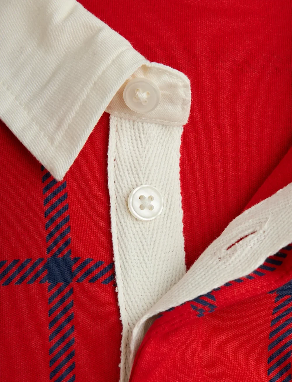 Mini Rodini - E.T patch rugby shirt - långärmade pikéer - red - 3