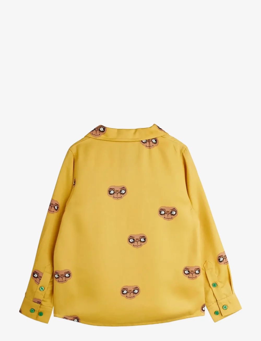Mini Rodini - E.T aop woven ls shirt - långärmade skjortor - yellow - 1