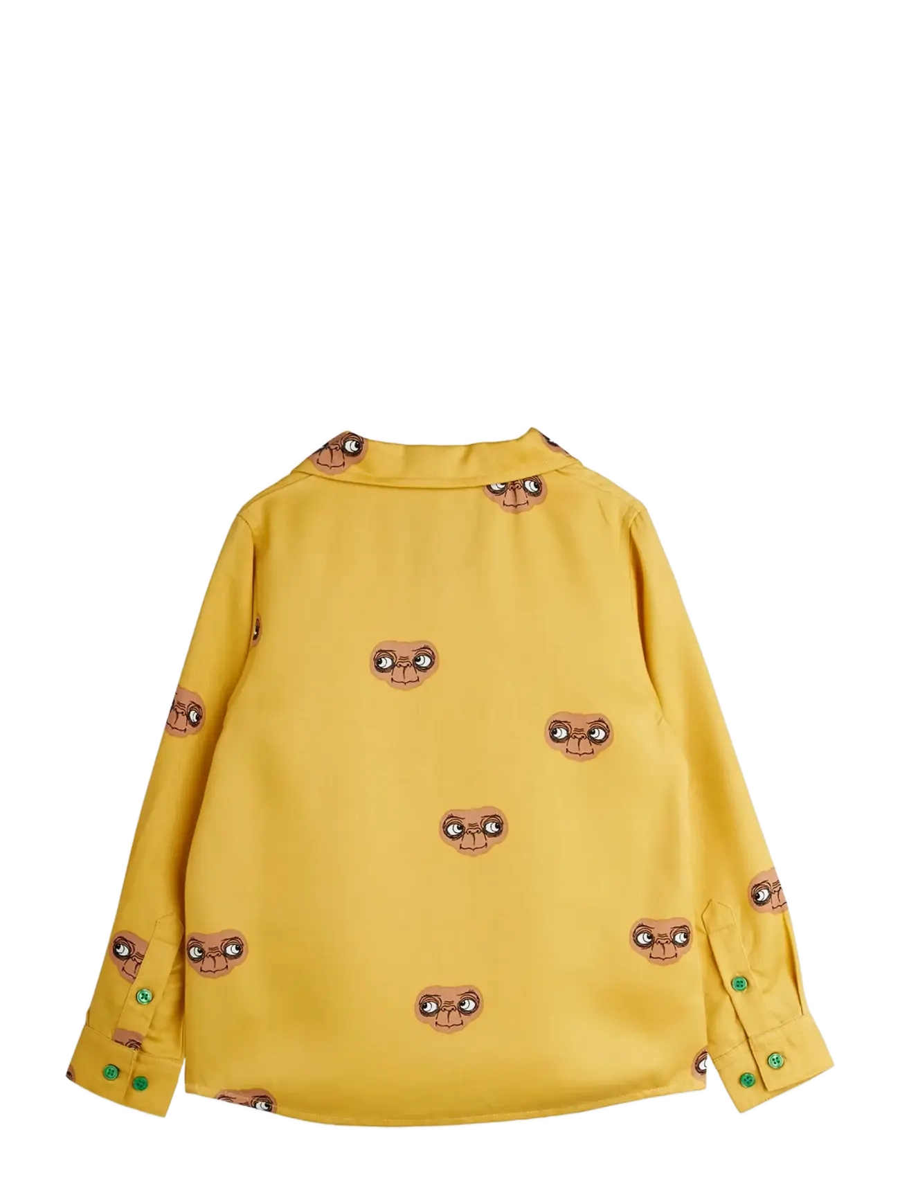 Mini Rodini - E.T aop woven ls shirt - langärmlige hemden - yellow - 1