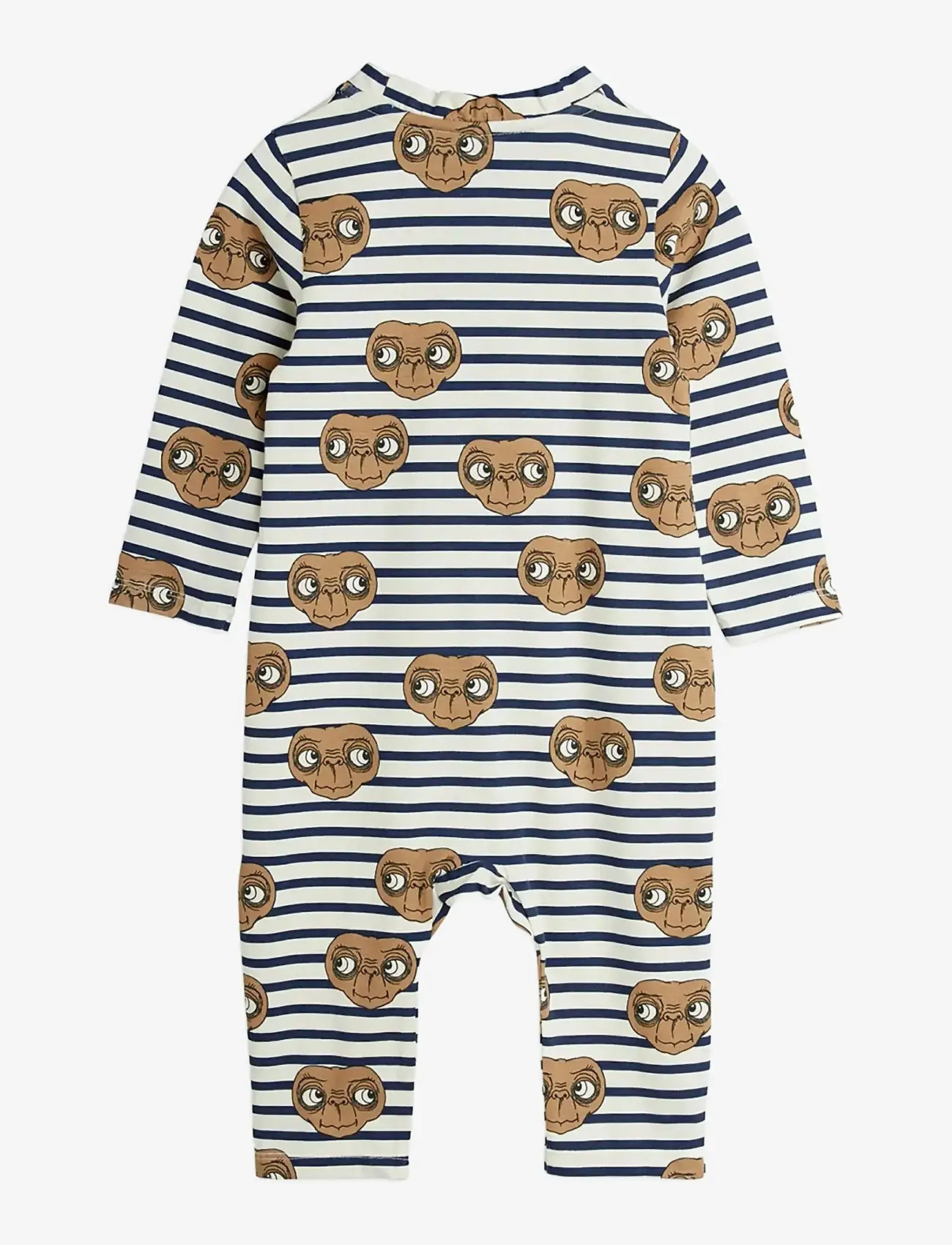 Mini Rodini - E.T stripe aop jumpsuit - långärmade bodysuits - multi - 1