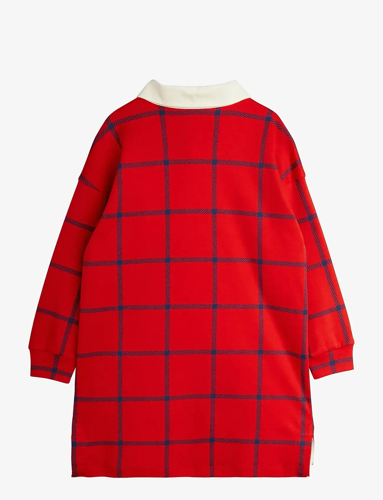Mini Rodini - E.T patch rugby dress - langærmede babykjoler - red - 1