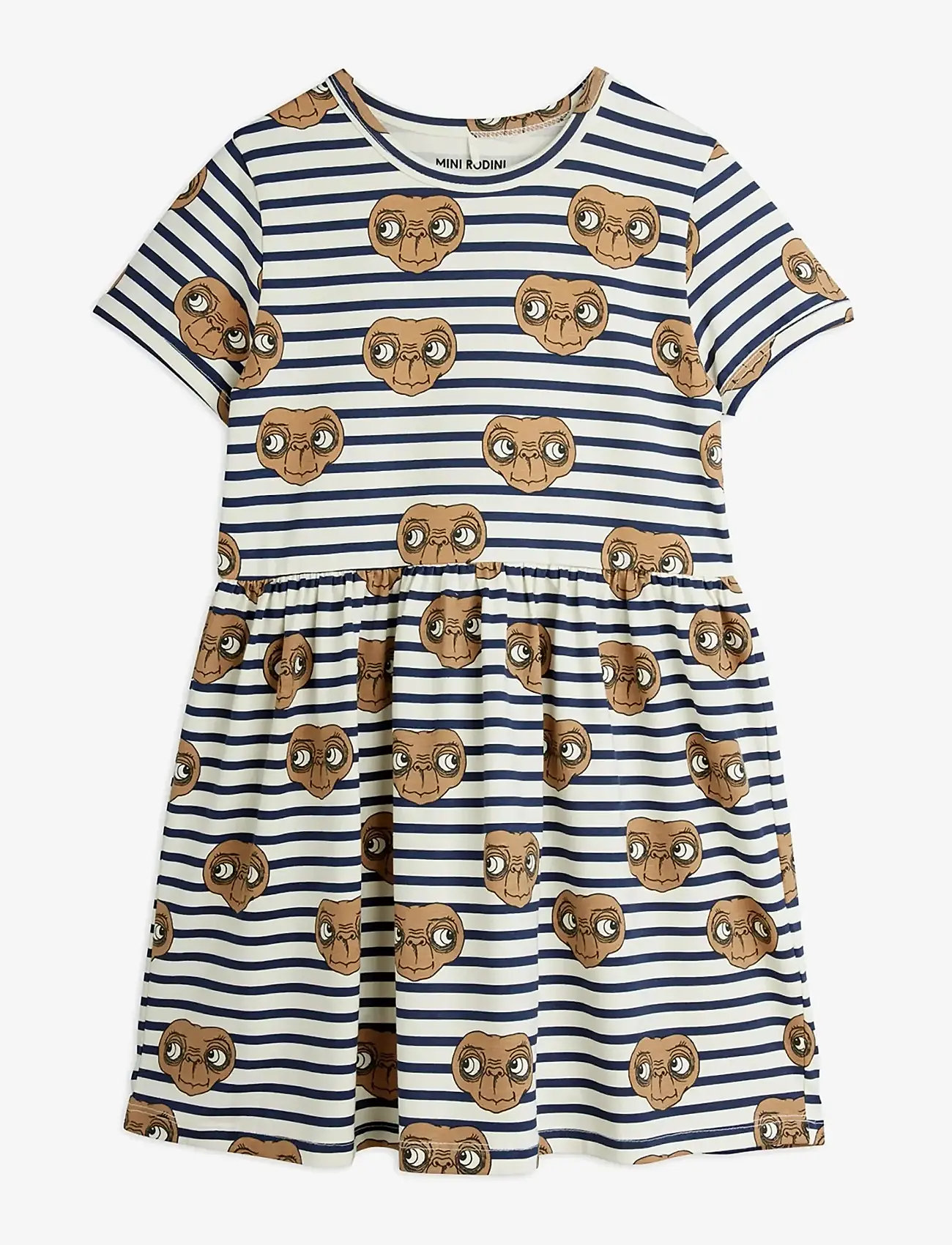 Mini Rodini - E.T stripe aop ss dress - lühikeste varrukatega beebi kleidid - multi - 0