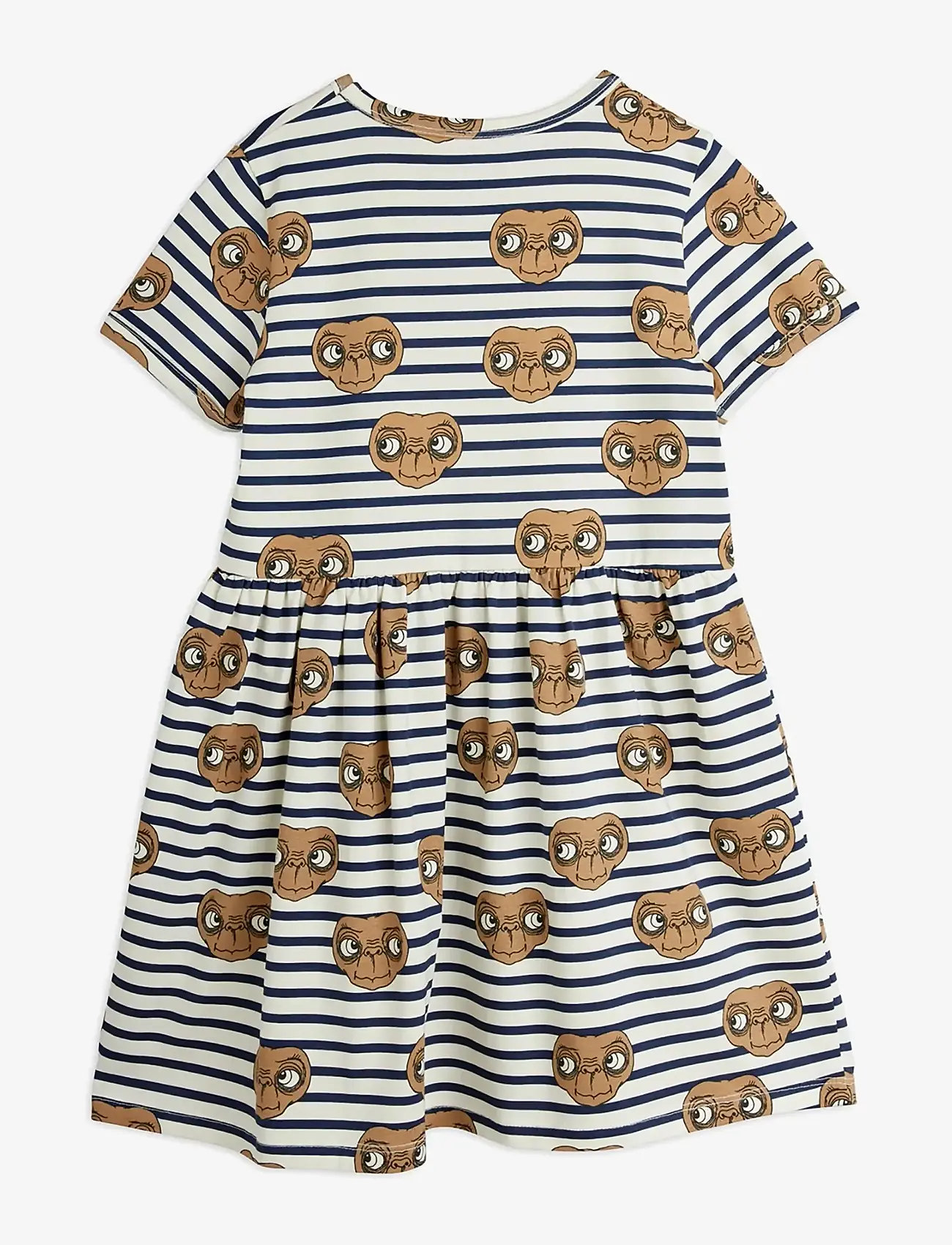 Mini Rodini - E.T stripe aop ss dress - lühikeste varrukatega beebi kleidid - multi - 1