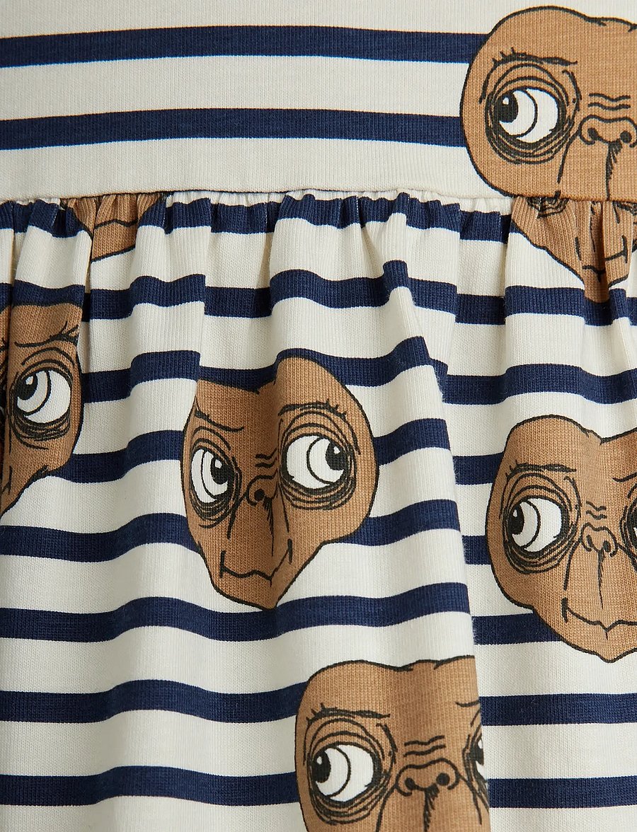 Mini Rodini - E.T stripe aop ss dress - kurzärmelige babykleider - multi - 2