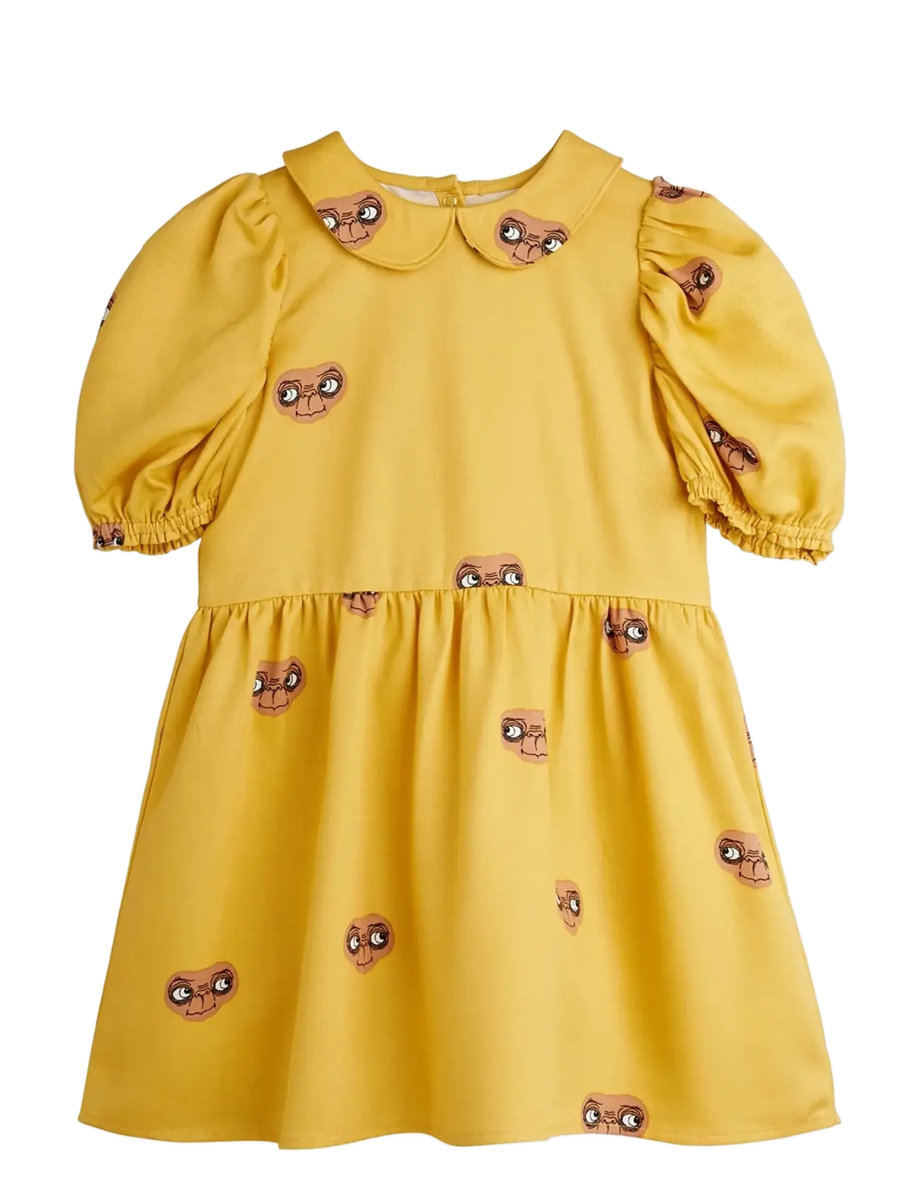 Mini Rodini E.T aop woven ss dress - Kjoler & Nederdele - YELLOW / yellow