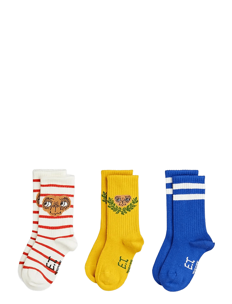 Mini Rodini - E.T 3-pack socks - strømper - multi - 0