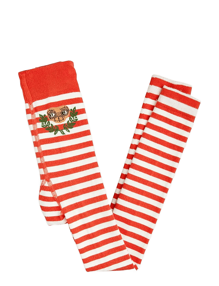 Mini Rodini - E.T stripe 1-pack leggings - sukkahousut - red - 0