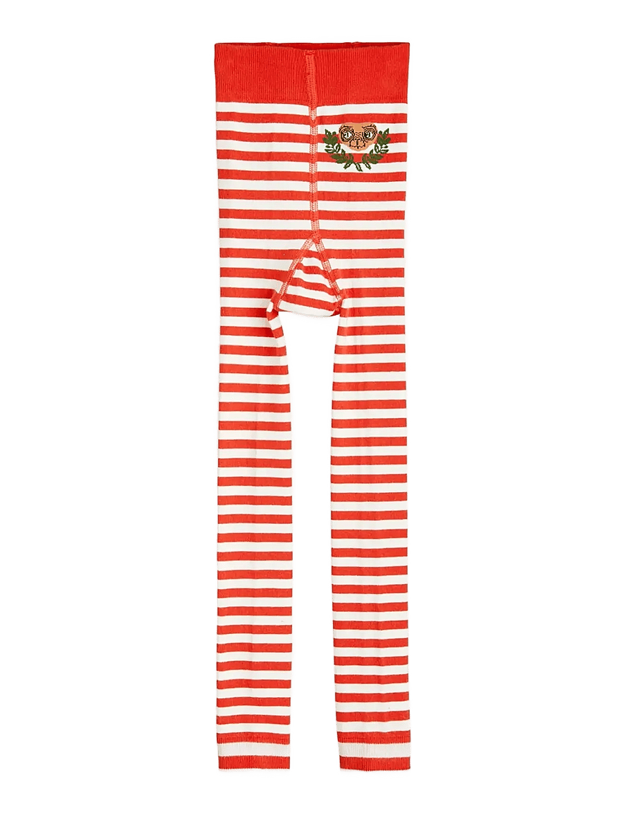 Mini Rodini - E.T stripe 1-pack leggings - sukkahousut - red - 1
