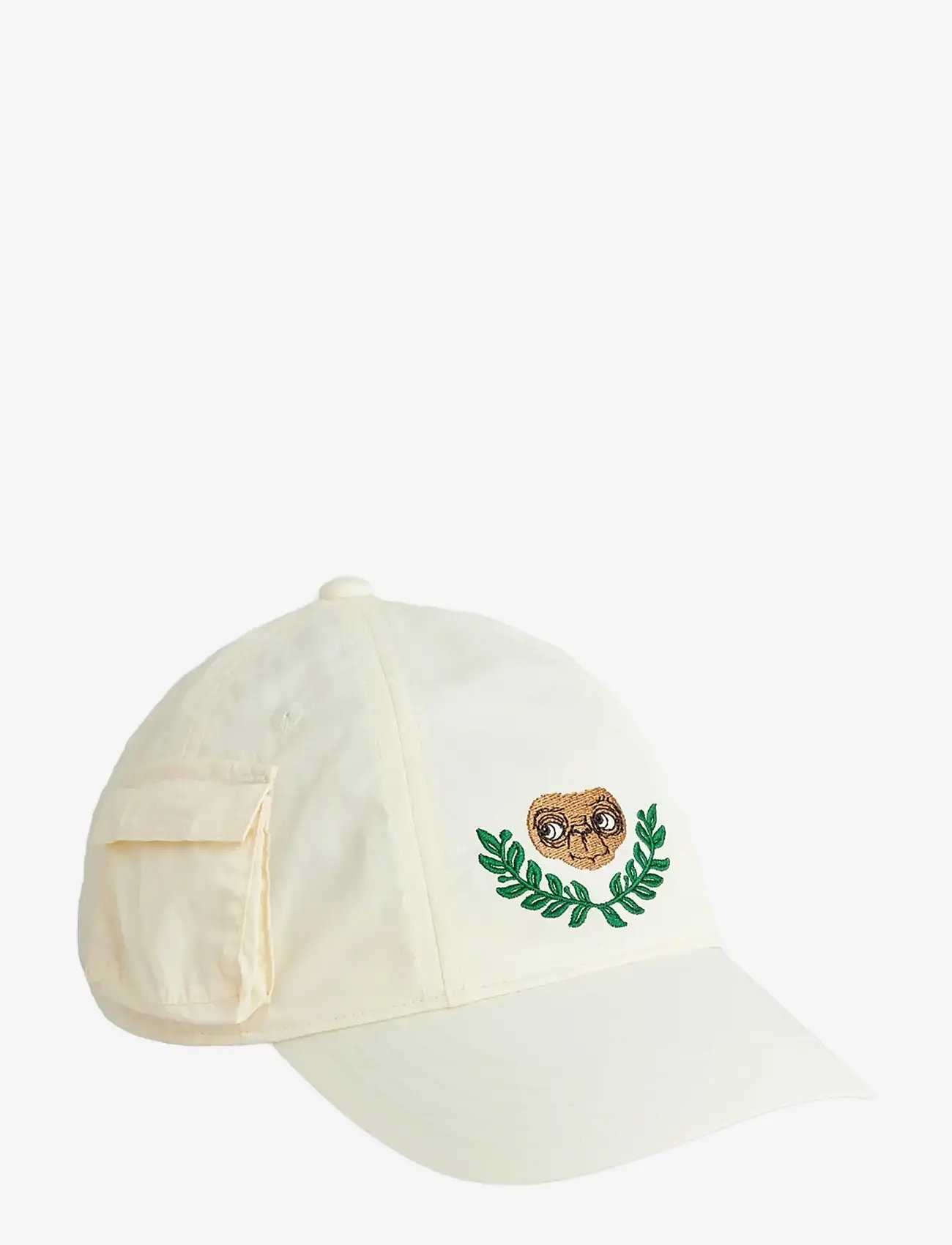 Mini Rodini - E.T emb nylon pocket cap - nokamütsid - off-white - 0
