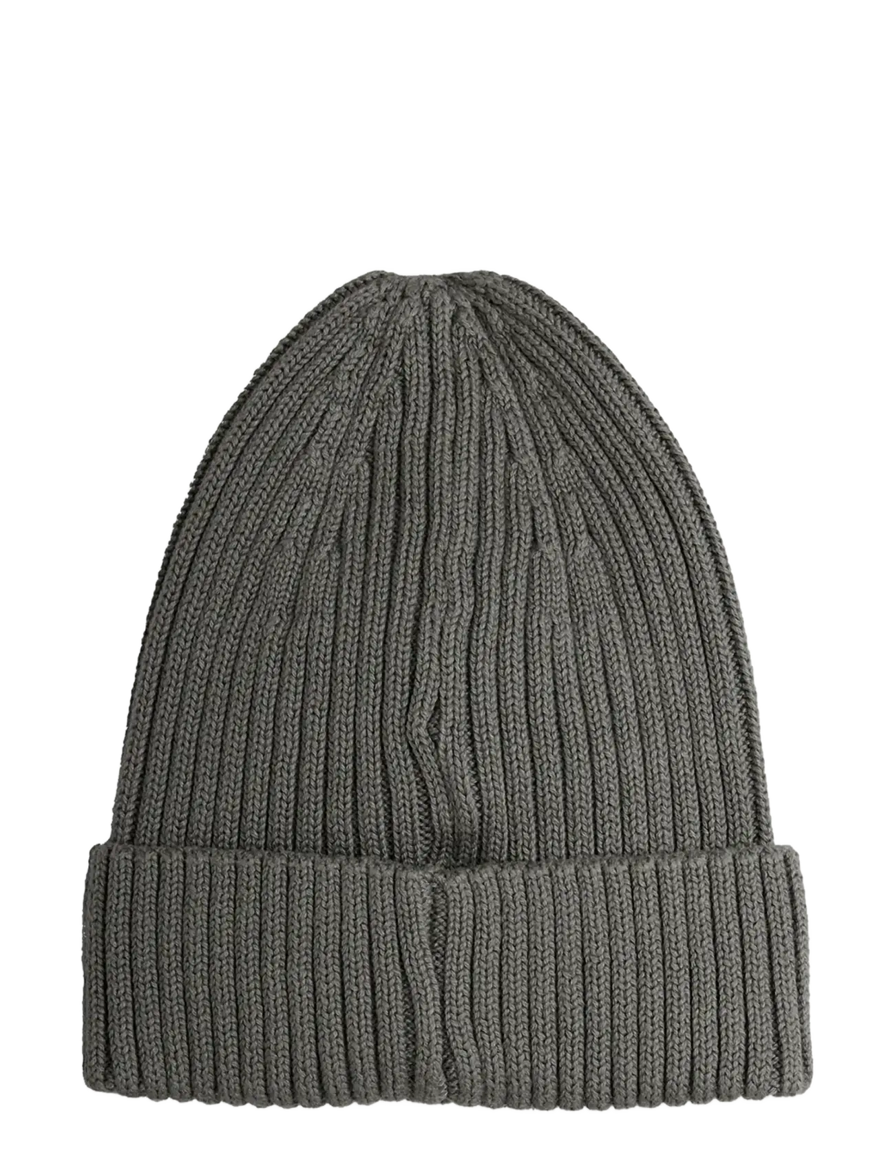 Mini Rodini - E.T patch knitted rib fold up hat - vinteraccessoarer - grey - 1