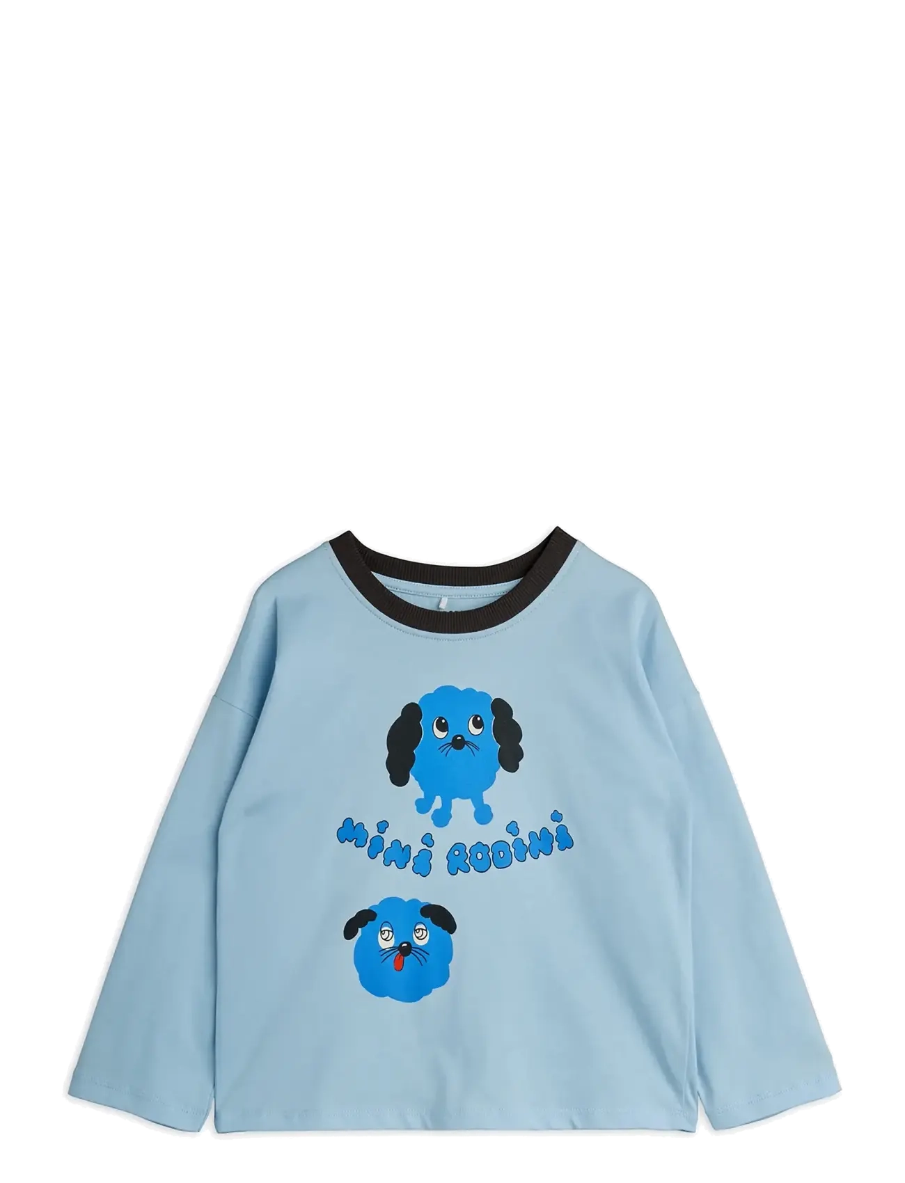 Mini Rodini Doggies Sp Ls Tee, 140/146, Blue, T-Shirts > Langærmede T-shirts, Børn