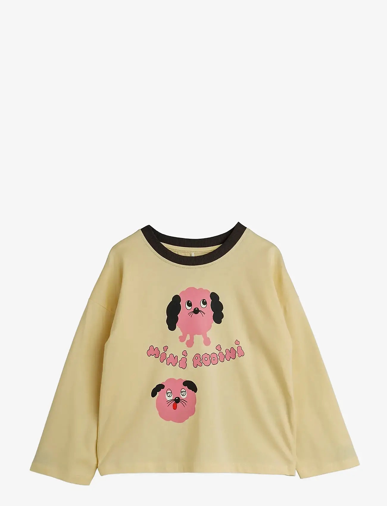 Mini Rodini - Doggies sp ls tee - långärmade t-shirts - yellow - 0