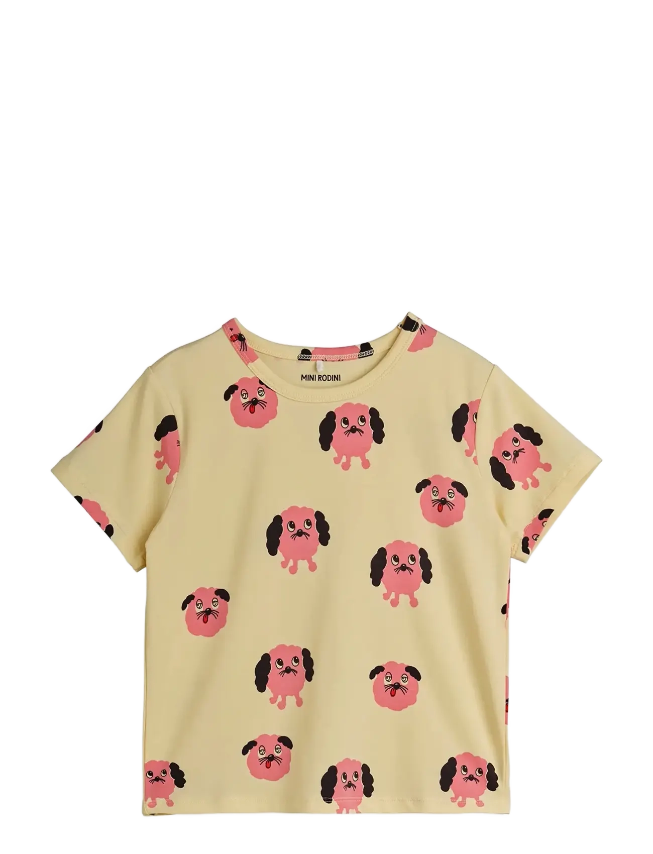 Mini Rodini Doggies Aop Ss Tee, 128/134, Pink, T-Shirts > Kortærmede, Børn