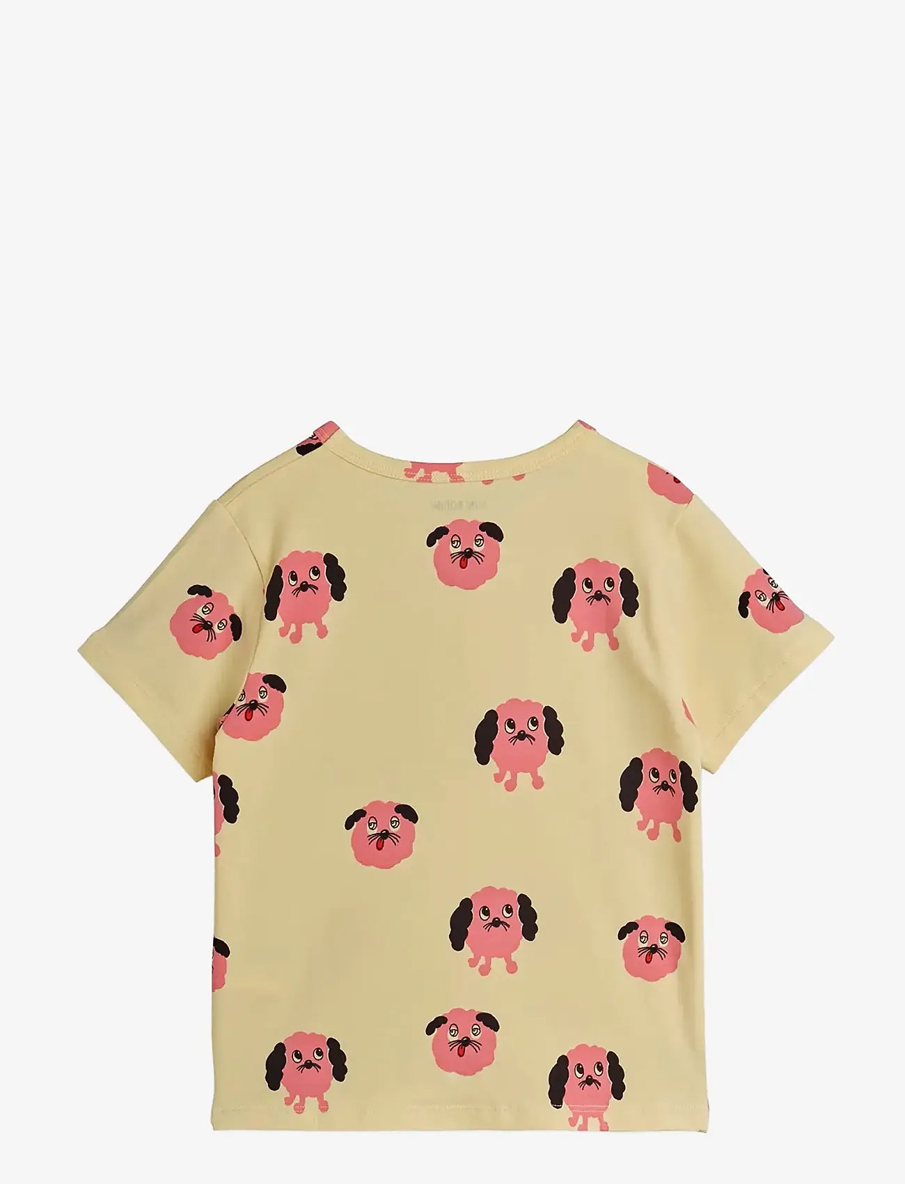 Mini Rodini - Doggies aop ss tee - short-sleeved t-shirts - yellow - 1