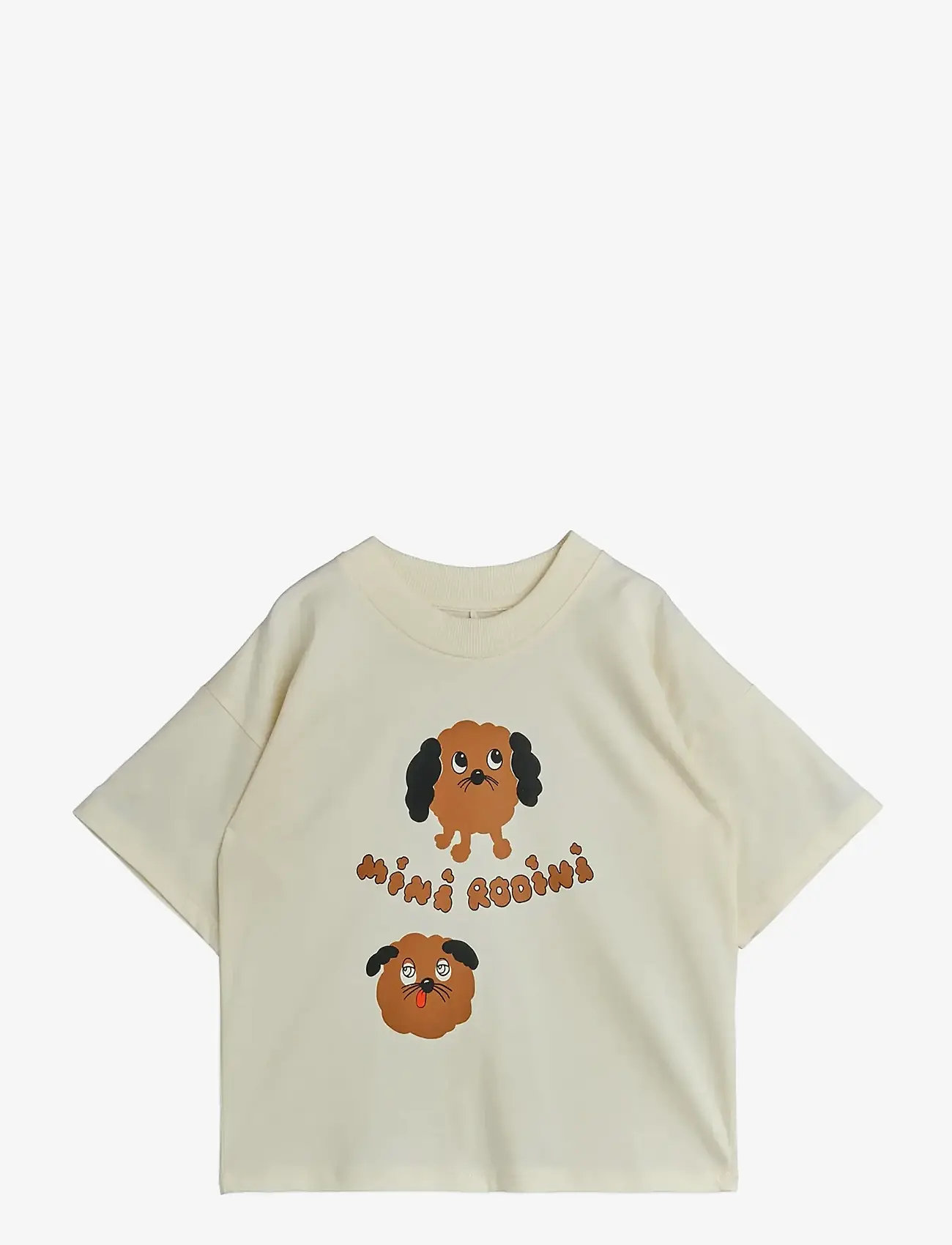 Mini Rodini - Doggies sp ss tee - kortärmade t-shirts - off-white - 0