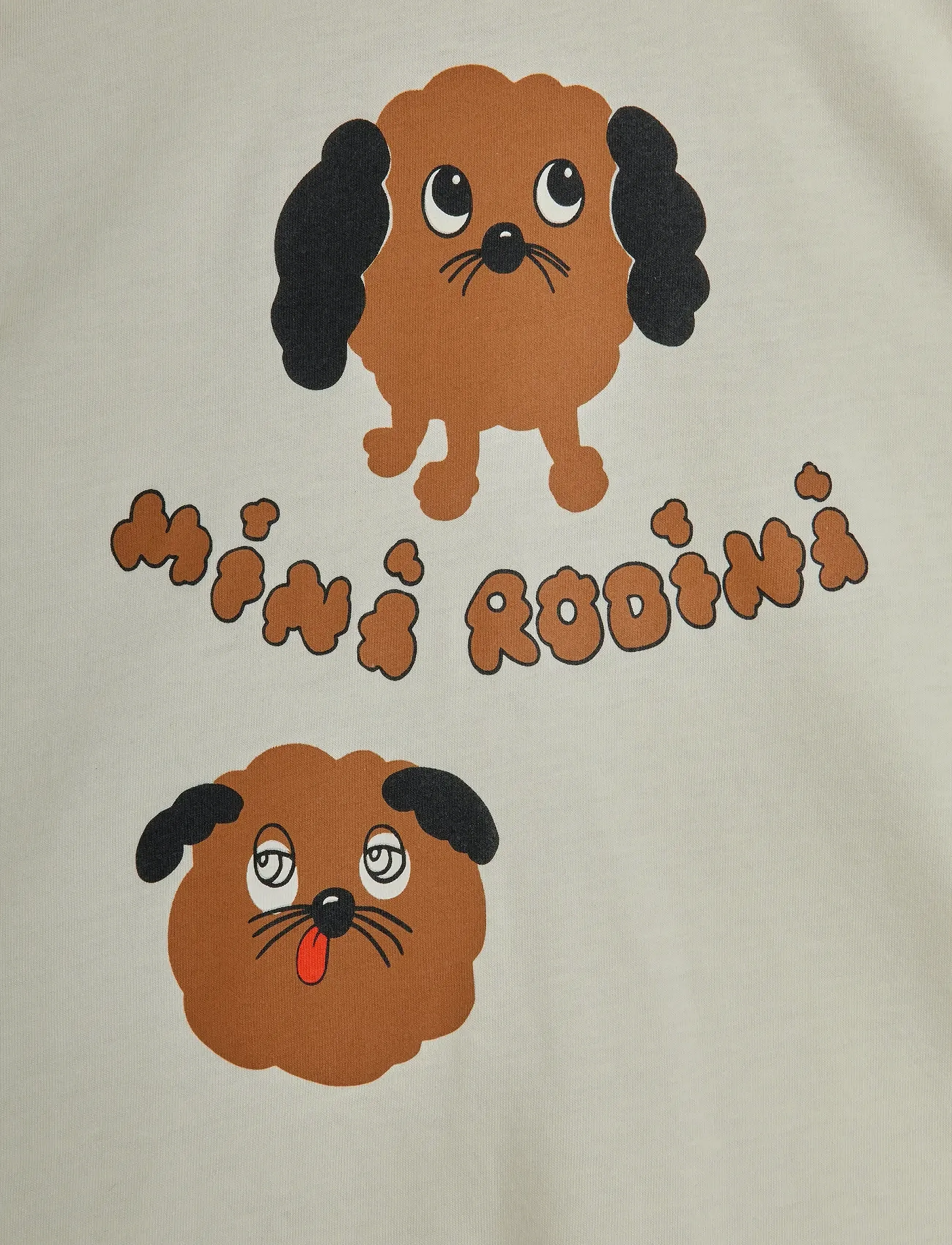 Mini Rodini - Doggies sp ss tee - kortärmade t-shirts - off-white - 2