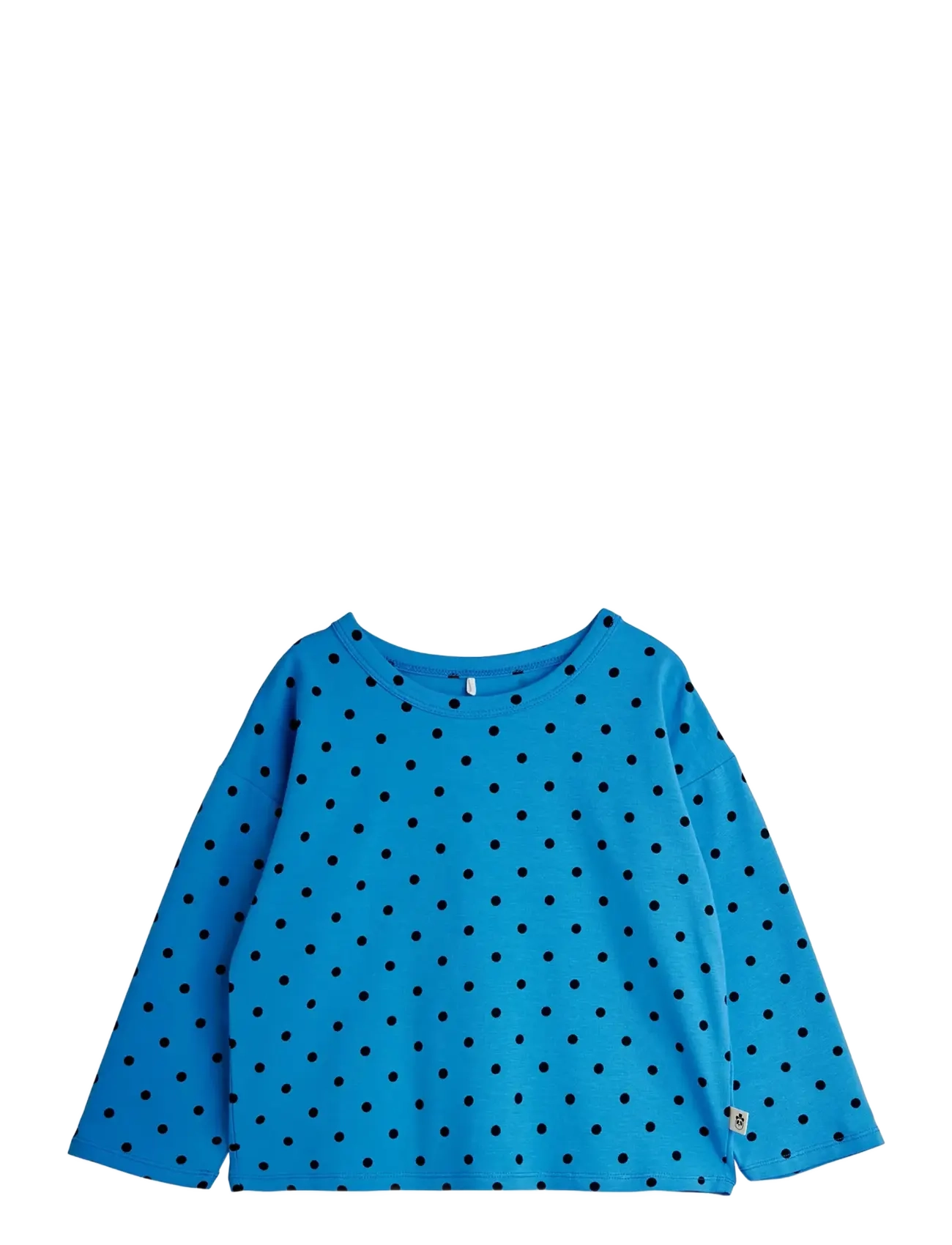 Polka dots aop ls tee - BLUE