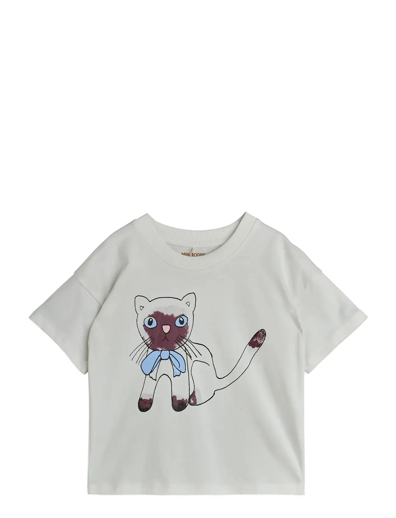 Mini Rodini Siamese sp ss tee - Baby 44-92 - WHITE / multi